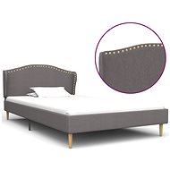 Bed frame light gray textile 90x200 cm - Bed Frame