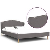 Bed frame light gray textile 120x200 cm - Bed Frame