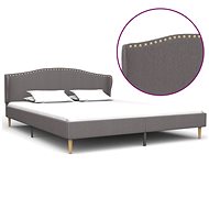 Bed frame light gray textile 160x200 cm - Bed Frame