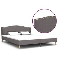 Bed frame light gray textile 180x200 cm - Bed Frame