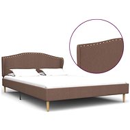 Bed frame brown textile 120x200 cm - Bed Frame