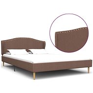 Bed frame brown textile 140x200 cm - Bed Frame