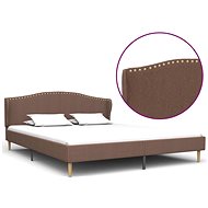 Bed frame brown textile 160x200 cm - Bed Frame