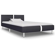 Bed frame black faux leather 90x200 cm - Bed Frame