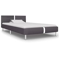 Bed frame gray faux leather 90x200 cm - Bed Frame
