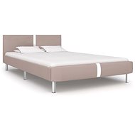 Cappuccino bed frame faux leather 140x200 cm - Bed Frame