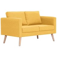 2-seater Sofa Textile Upholstery Yellow - Couch