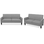 2-piece Sofa, Textile, Light Grey - Sofa