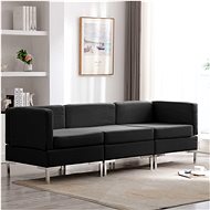 3-piece Sofa Textile Black - Sofa