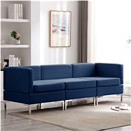 3-piece Sofa Textile Blue - Sofa