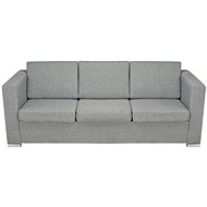 Pohovka 3místná pohovka textil světle šedá - Pohovka