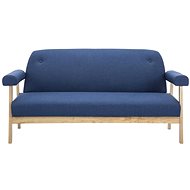 3-seater sofa textile blue - Couch