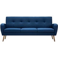 3-seater seat textile upholstery blue - Couch