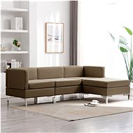 4-piece Sofa, Textile, Brown - Sofa
