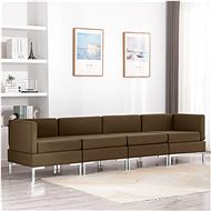 4-piece Sofa, Textile, Brown - Sofa
