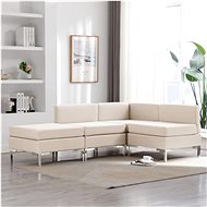 4-piece Sofa, Textile Cream - Sofa