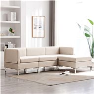 4-piece Sofa, Textile, Cream - Sofa