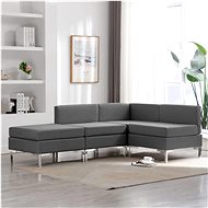 4-piece Sofa, Textile, Dark Grey - Sofa