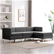 4-piece Sofa, Textile, Dark Grey - Sofa