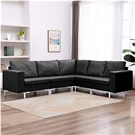 5-piece sofa textile black - Sofa