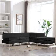 5-piece Sofa Textile Black - Sofa