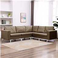 5-piece sofa textile brown - Sofa