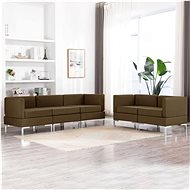 5-piece sofa textile brown - Sofa