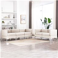 5-piece Sofa, Textile, Cream - Sofa
