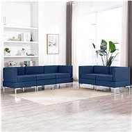 5-piece Sofa, Textile, Blue - Sofa