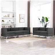 5-piece Sofa Textile Dark Grey - Sofa
