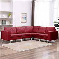 5-piece sofa textile burgundy - Sofa