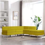 5-piece Sofa, Textile, Yellow - Sofa