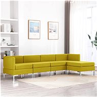 5-piece Sofa Textile Yellow - Sofa