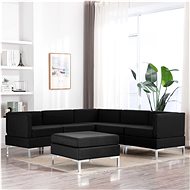 6-piece sofa textile black - Sofa