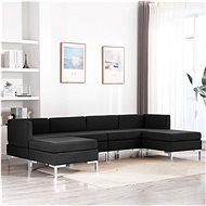 6-piece sofa textile black - Sofa