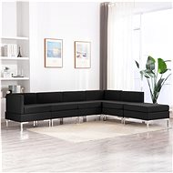 6-piece sofa textile black - Sofa