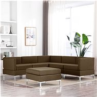 6-piece sofa textile brown - Sofa
