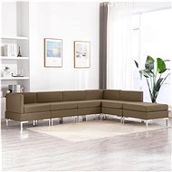 6-piece sofa textile brown - Sofa