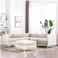 6-piece sofa textile cream - Sofa