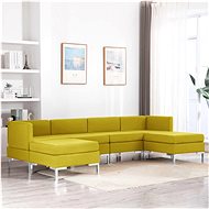 6-piece Sofa, Textile, Yellow - Sofa