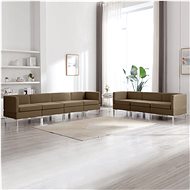 7-piece sofa textile brown - Sofa