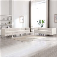 7-piece sofa textile cream - Sofa