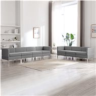 7-piece sofa textile light gray - Sofa