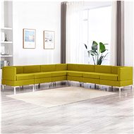 7-piece sofa textile yellow - Sofa