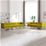 7-piece sofa textile yellow - Sofa
