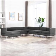 8-piece sofa textile dark gray - Sofa