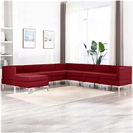 8-piece sofa textile burgundy - Sofa