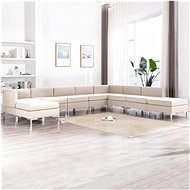 9-piece sofa textile cream - Sofa