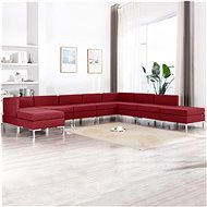9-piece sofa textile burgundy - Sofa