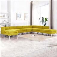 9-piece sofa textile yellow - Sofa